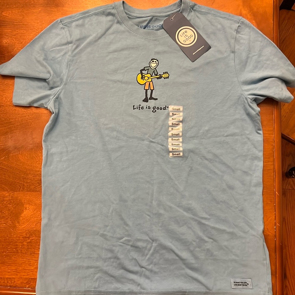 Life is good mens small guitar shirt NWT